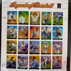 LEGENDS OF BASEBALL stamps